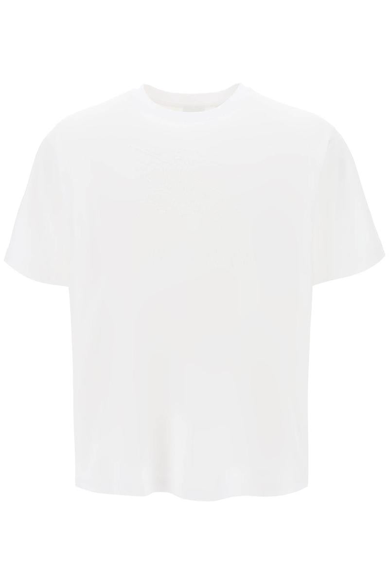 Shop Burberry Ekd Embroidery 'raynerton' Oversized T-shirt In Bianco