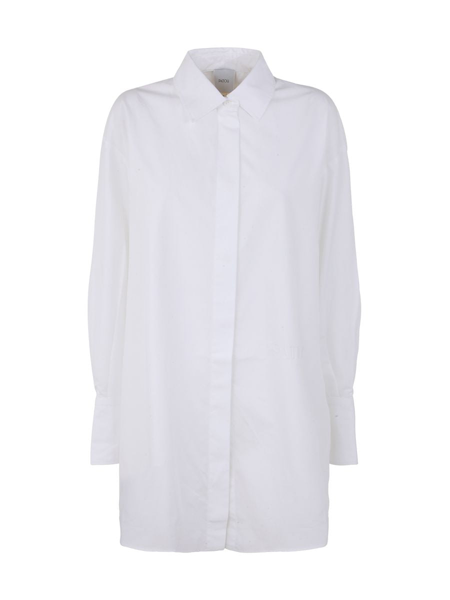 Shop Patou Mini Shirt Dress Clothing In White