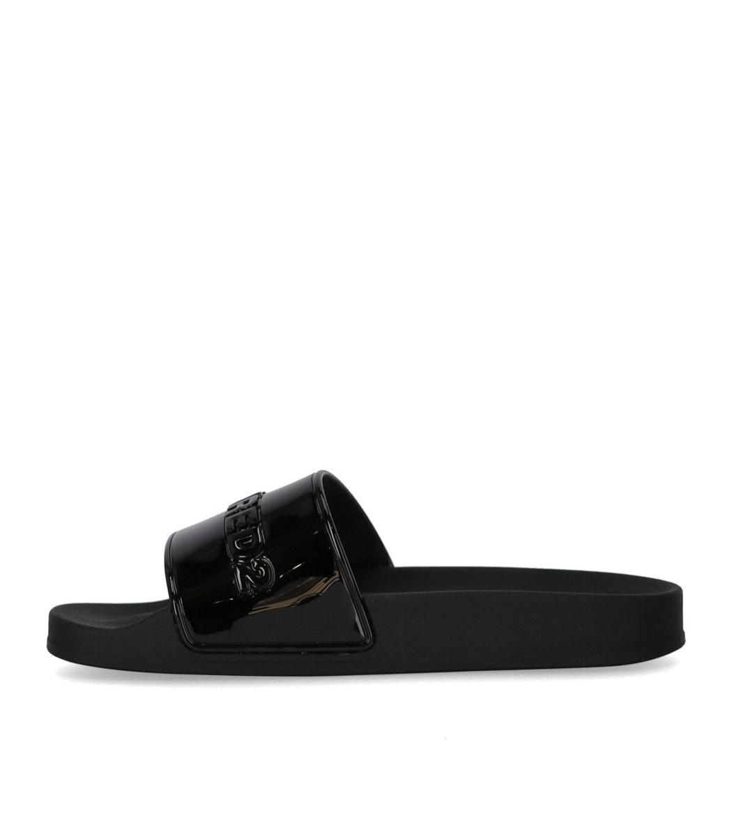 Shop Dsquared2 D2 Logo Black Slide