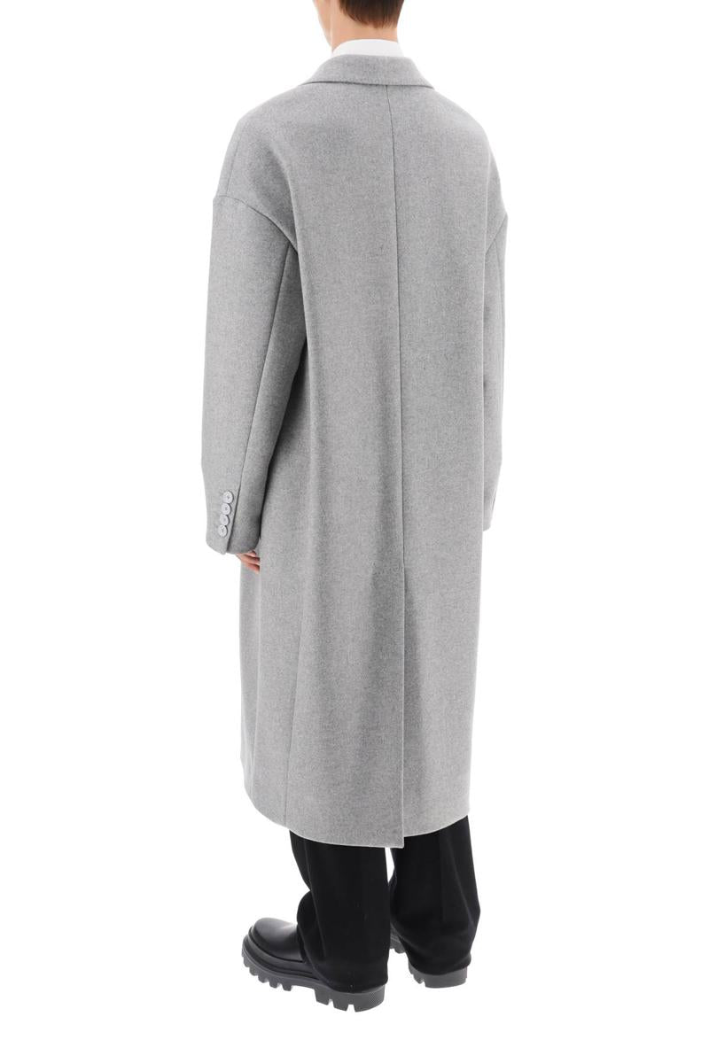 Shop Dolce & Gabbana Deconstructed Maxi Coat In Grigio