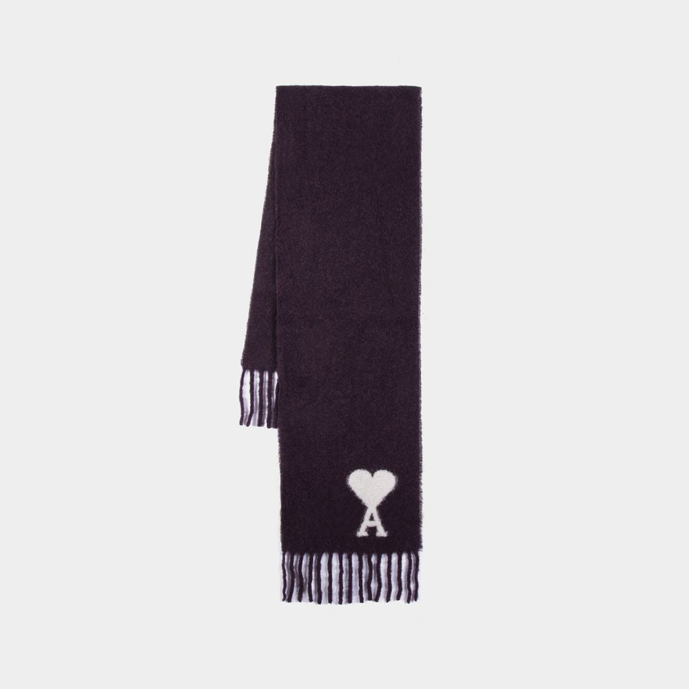 Shop Ami Alexandre Mattiussi Ami Paris Adc Oversize Scarf In Purple