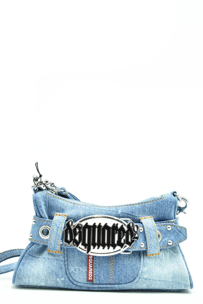 Shop Dsquared2 Clutch Bags In Denim