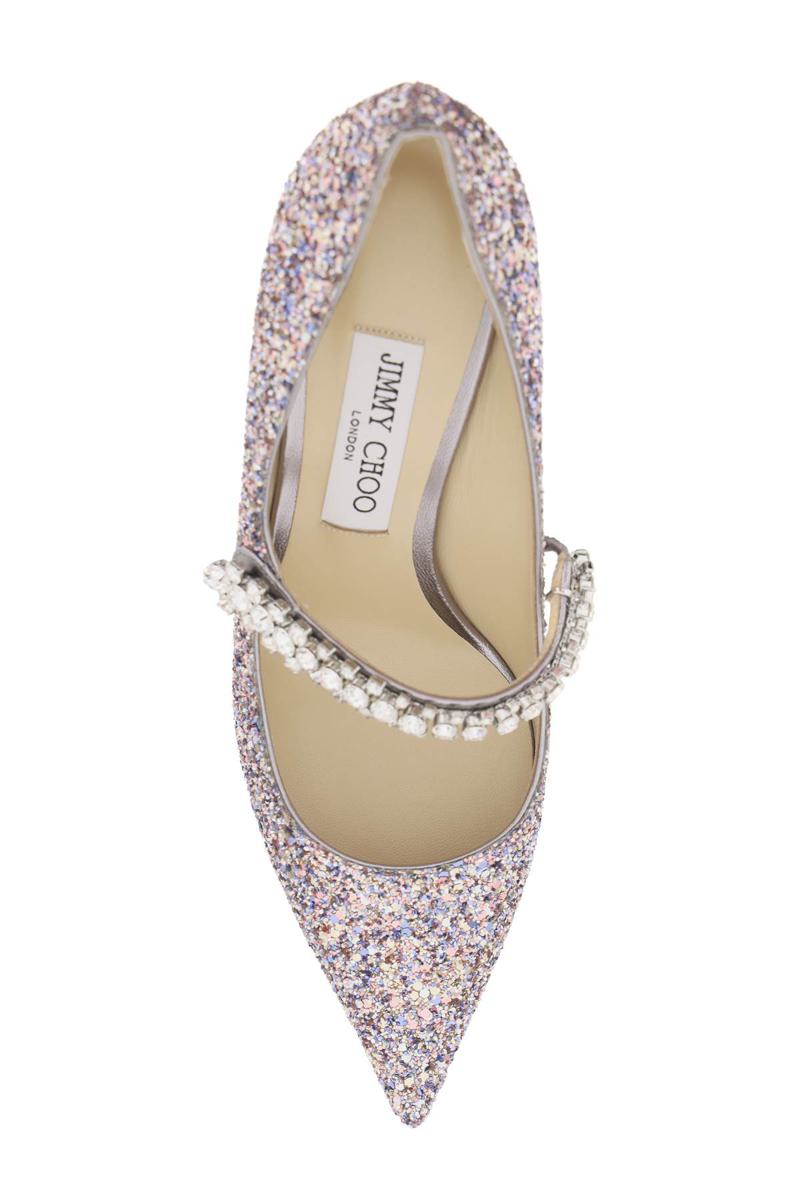 Shop Jimmy Choo Bing 65 Pumps With Glitter And Crystals In Rosa