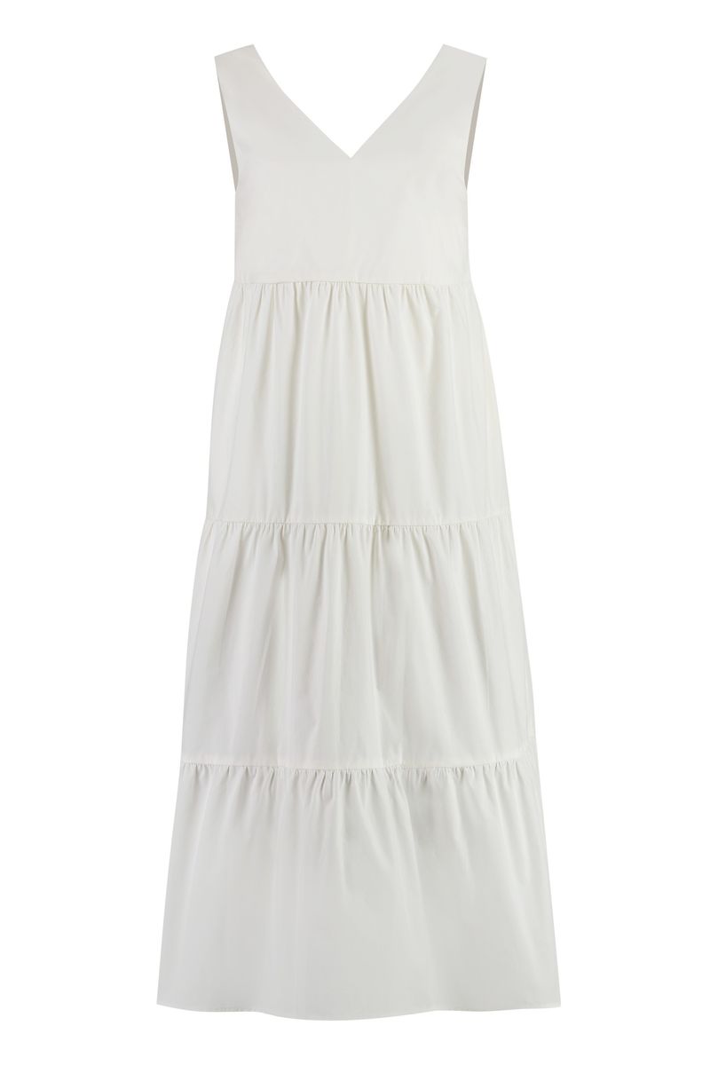 Shop Woolrich Pure Cotton Poplin Dress In White