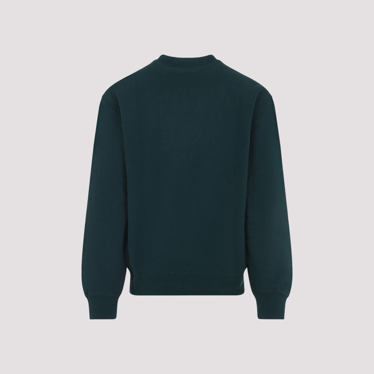Carhartt Ip Mens Dark Fir Alumni Brand-embroidery Cotton-jersey Sweatshirt In Green