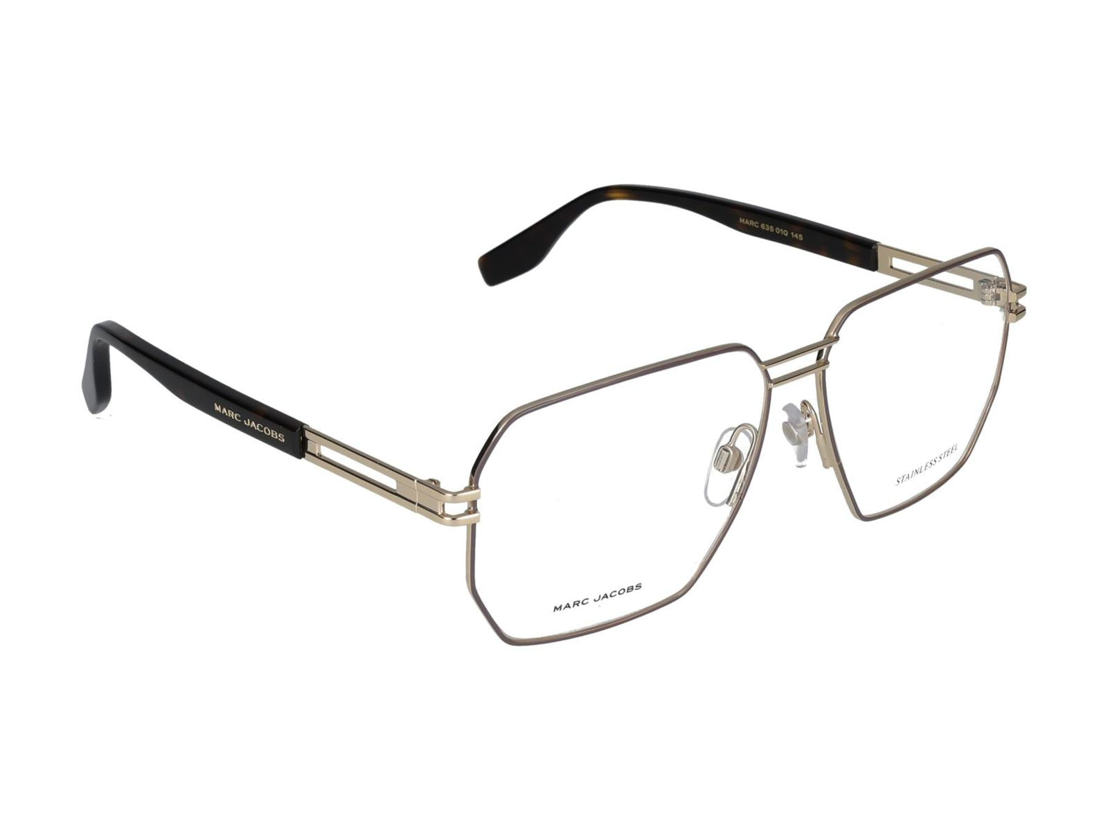 Shop Marc Jacobs Eyeglasses In Gold Brown