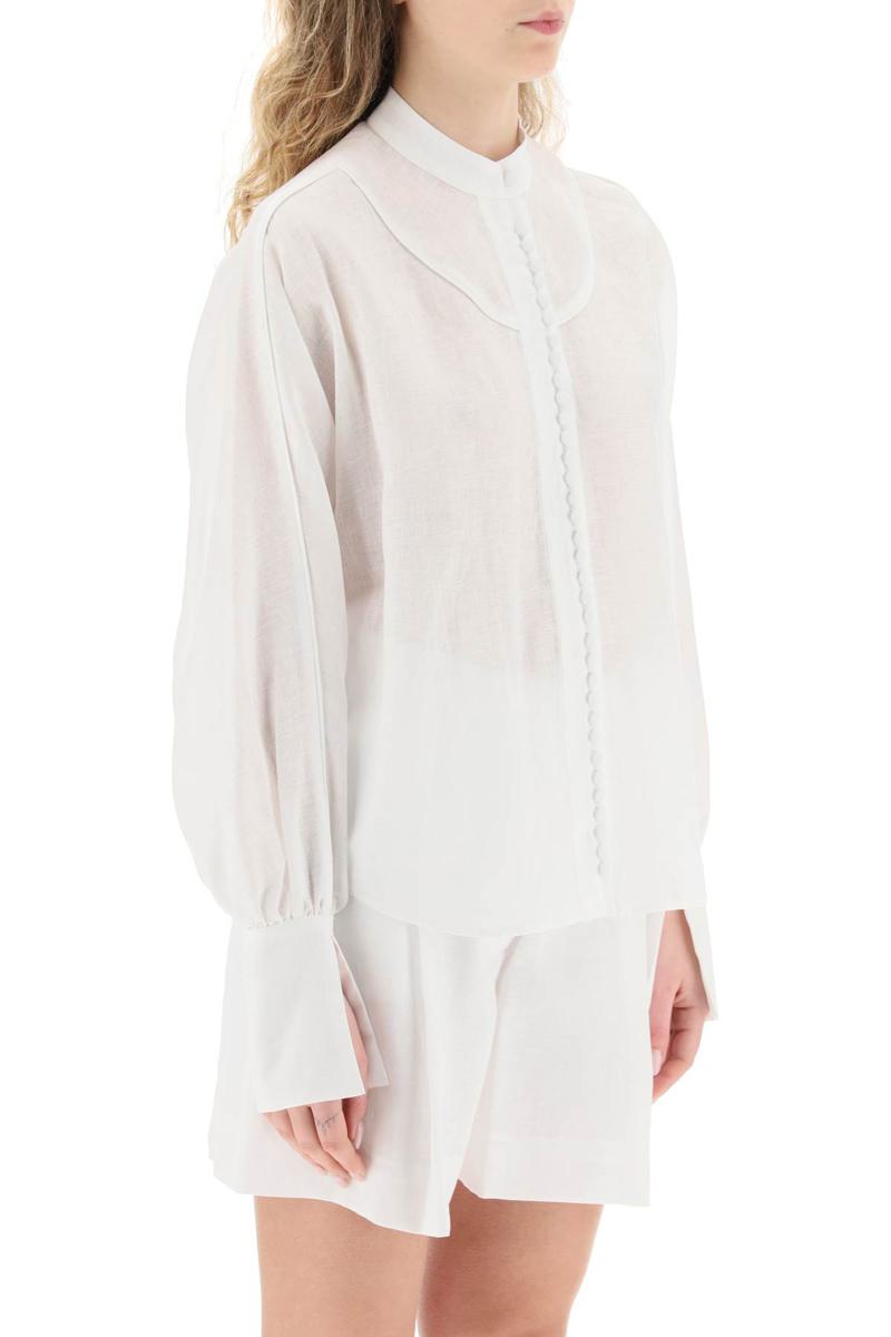 Shop Mvp Wardrobe 'tijuana' Linen Shirt In Bianco