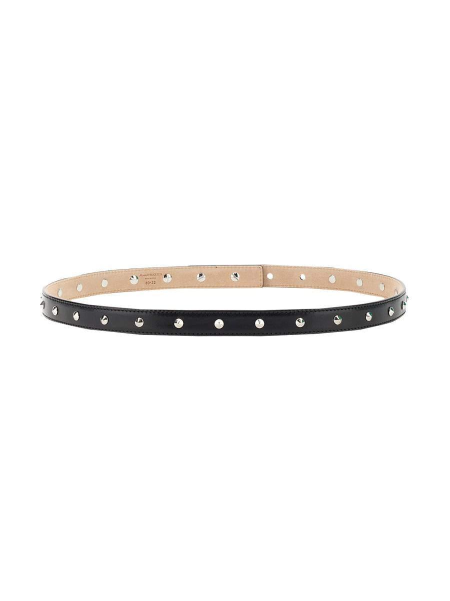 Shop Alexander Mcqueen Studded Belt In Black