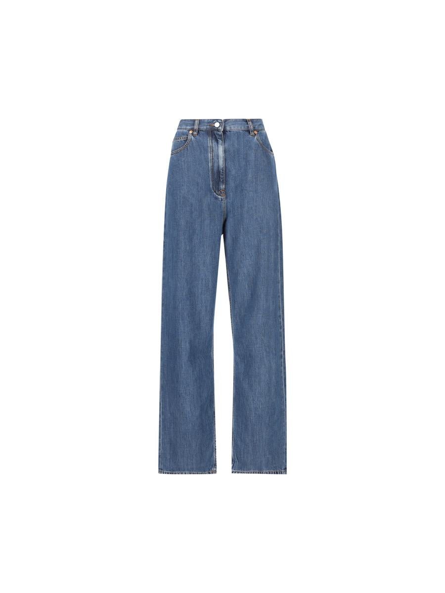 Valentino Garavani Jeans In Medium Blue Denim