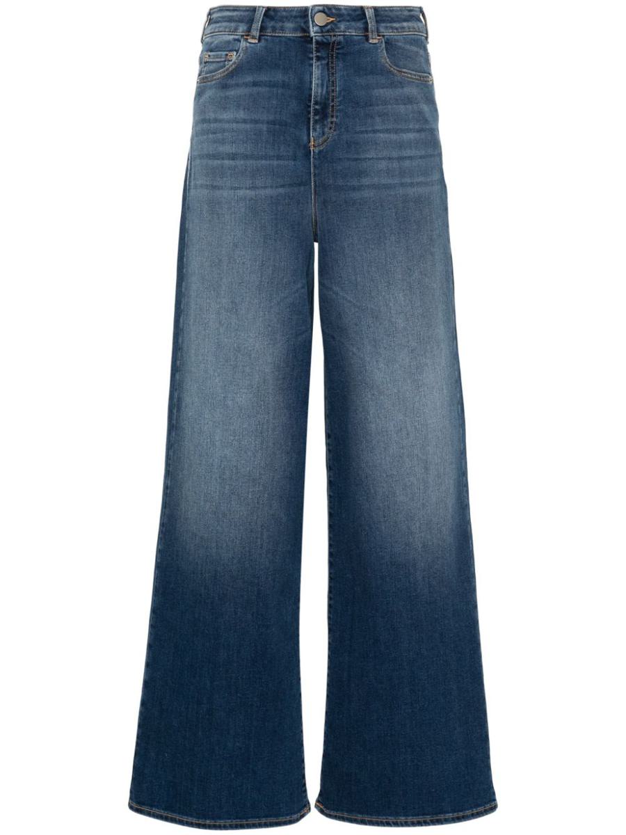 Emporio Armani Baggy Denim Jeans In Blue