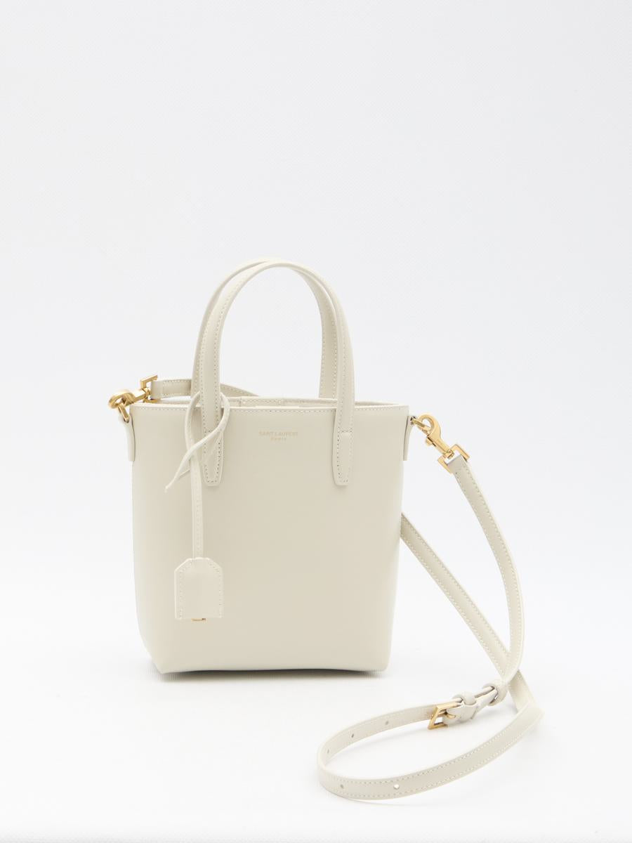 Saint Laurent Mini Shopping Bag In Ivory