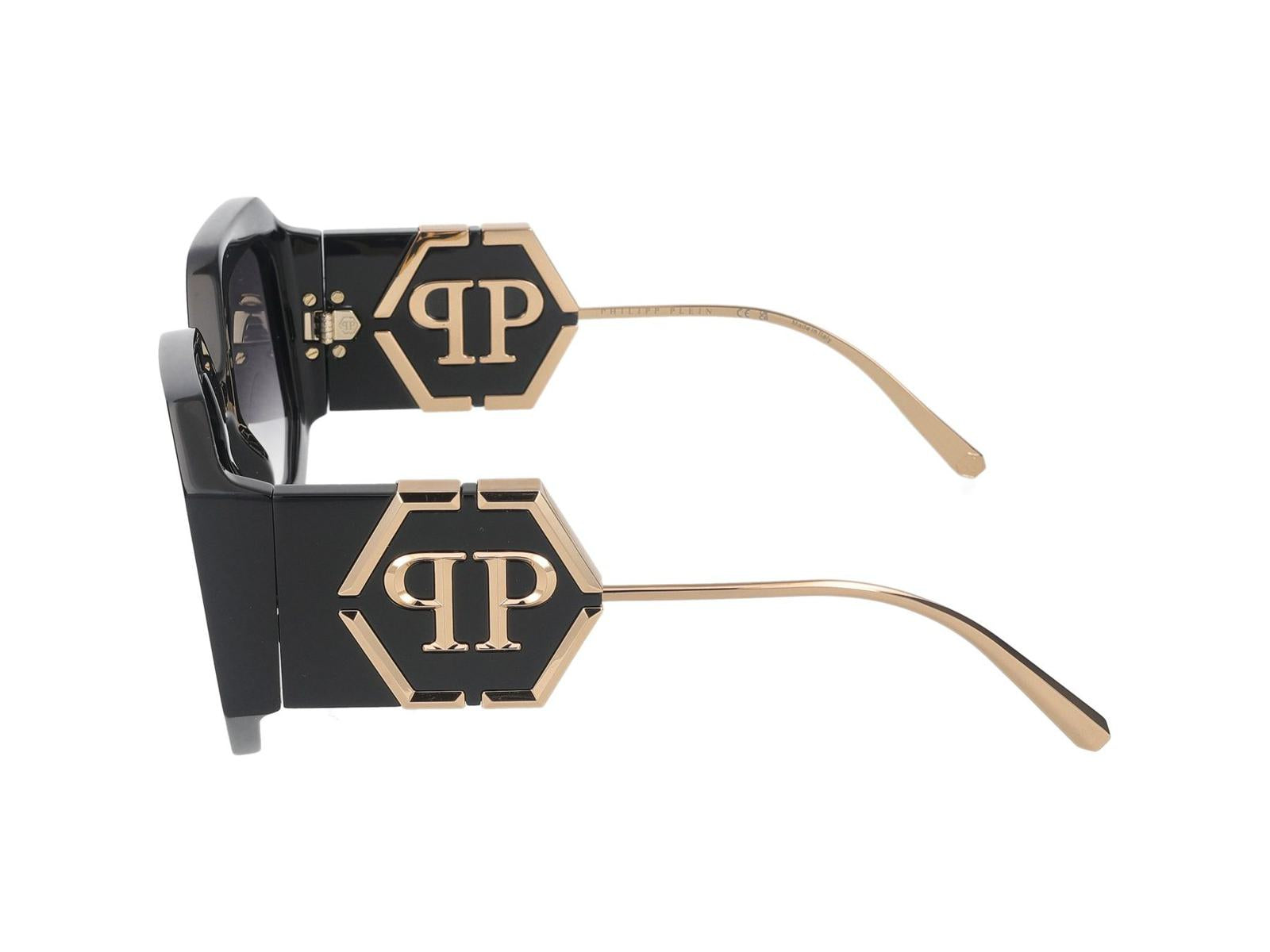 Shop Philipp Plein Sunglasses In Glossy Black