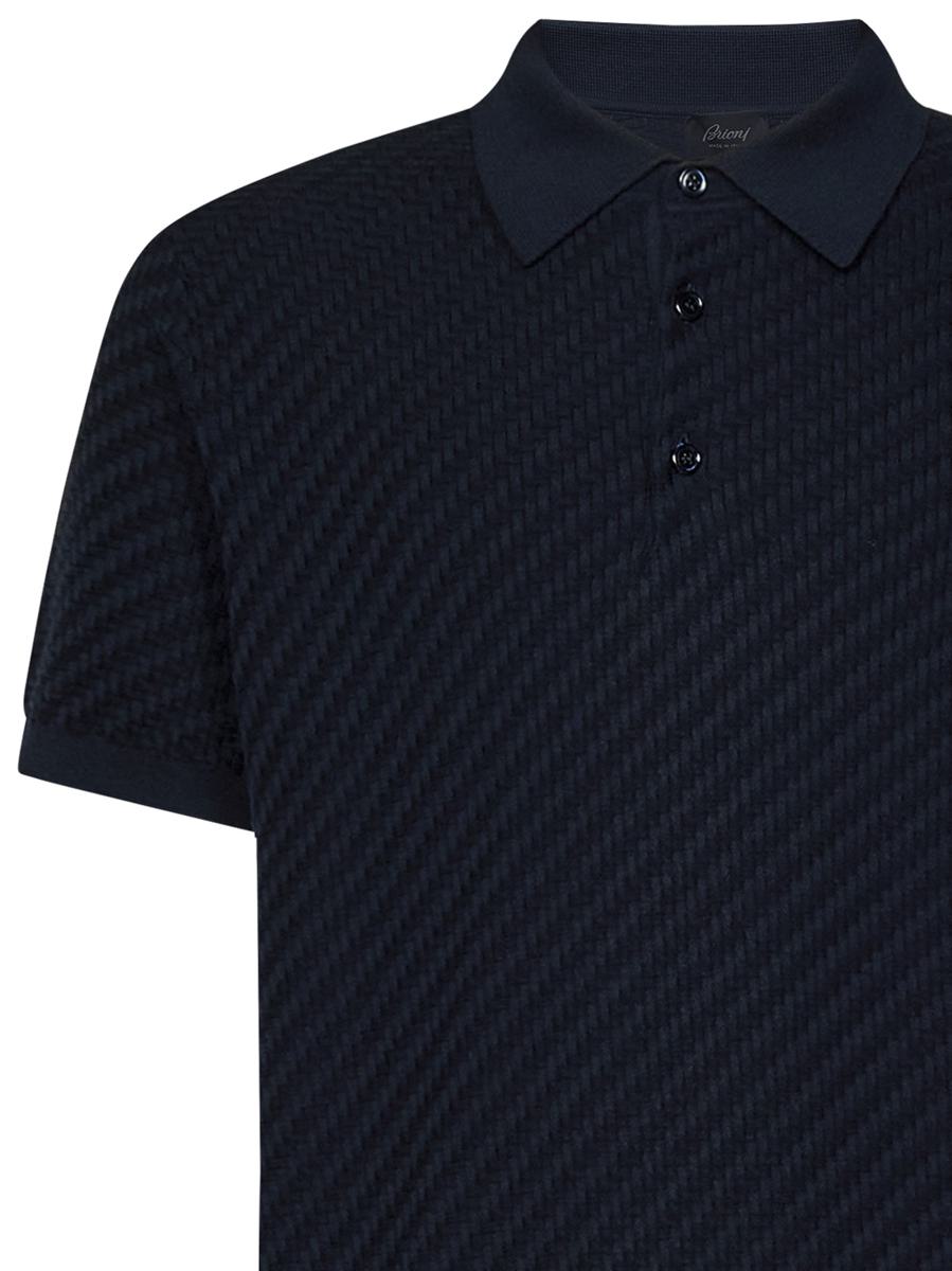 Shop Brioni Polo Shirt In Blue