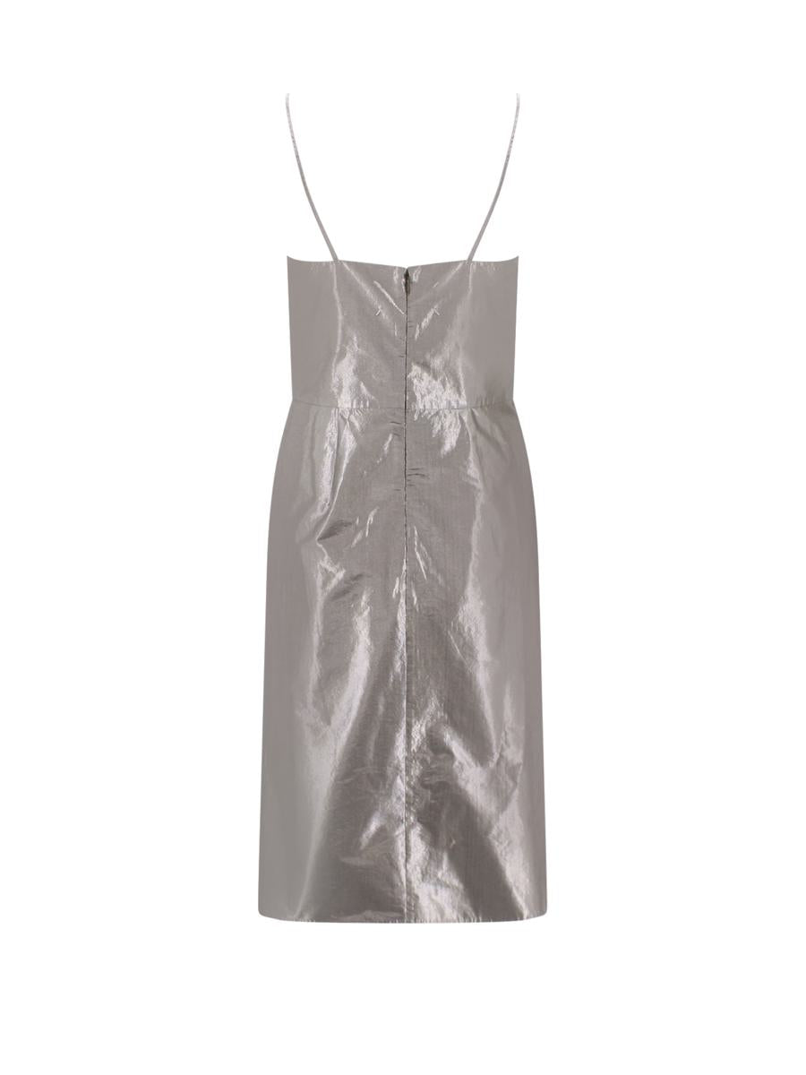 Shop Maison Margiela Dress In Silver