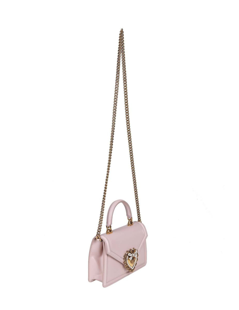 Shop Dolce & Gabbana Handbag In Smooth Calfskin In Powder