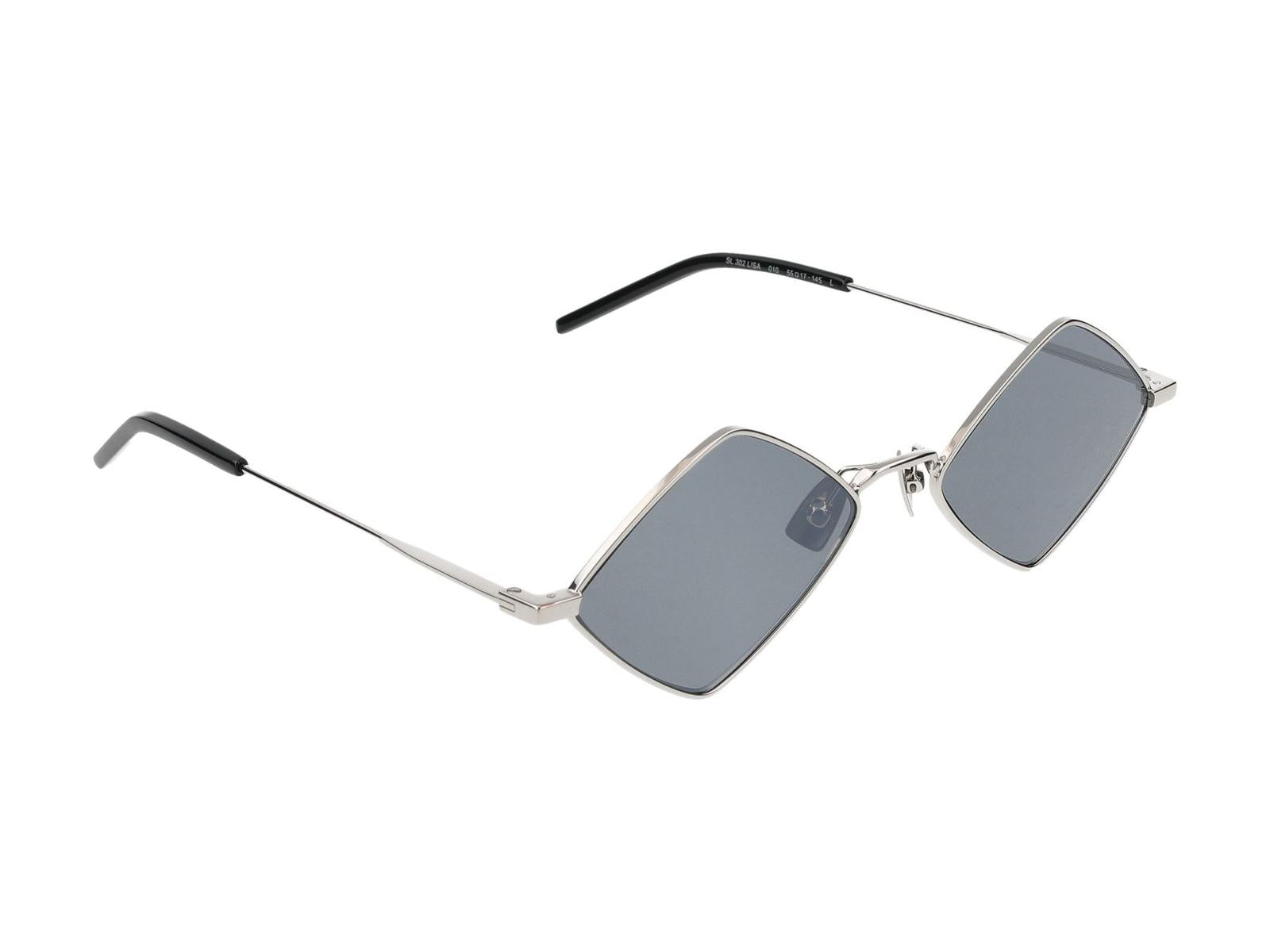 Shop Saint Laurent Sunglasses In Silver Silver Silver