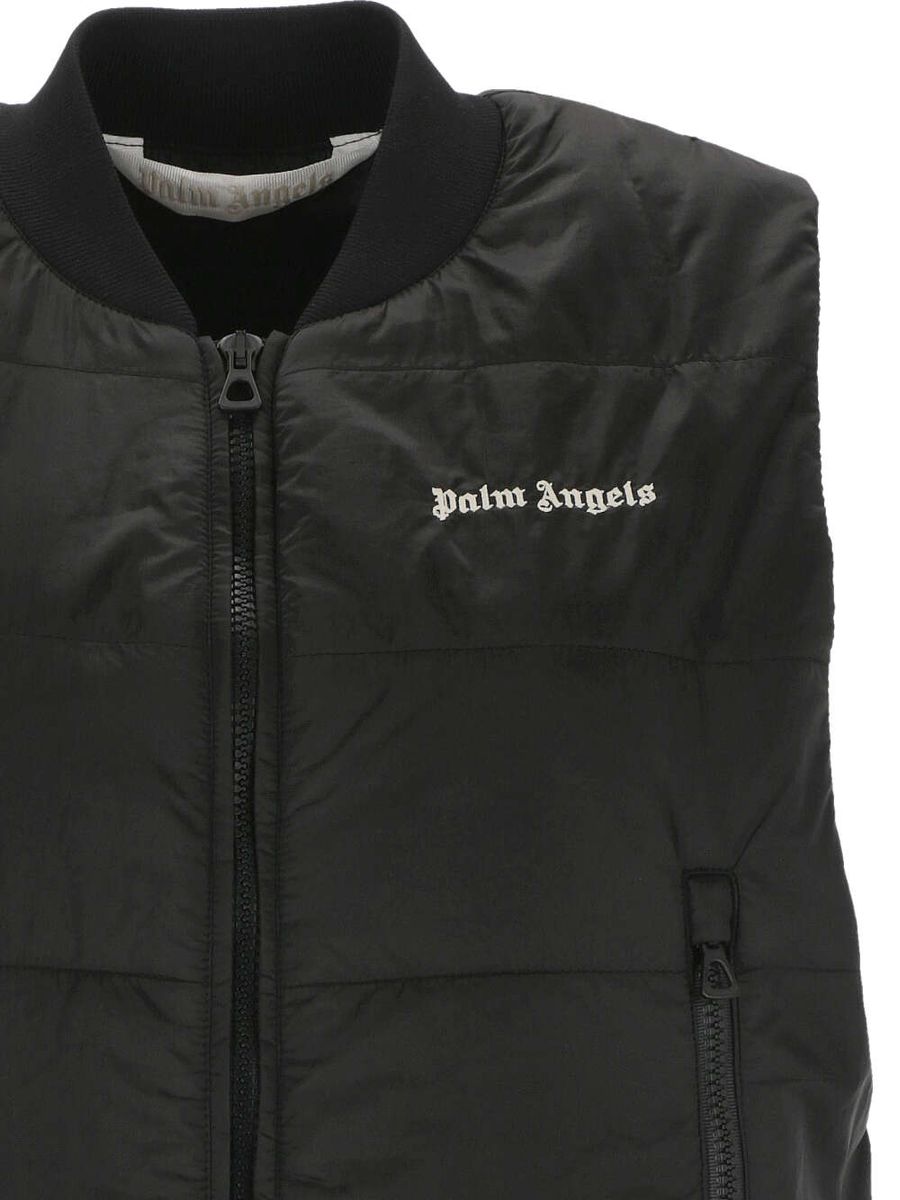 Shop Palm Angels Jackets And Vests In Black