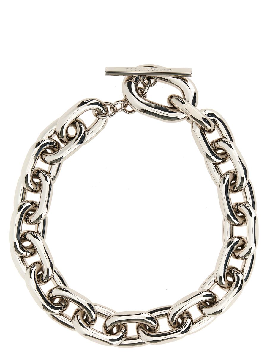 Shop Rabanne Paco  'xl Lick' Necklace In Silver