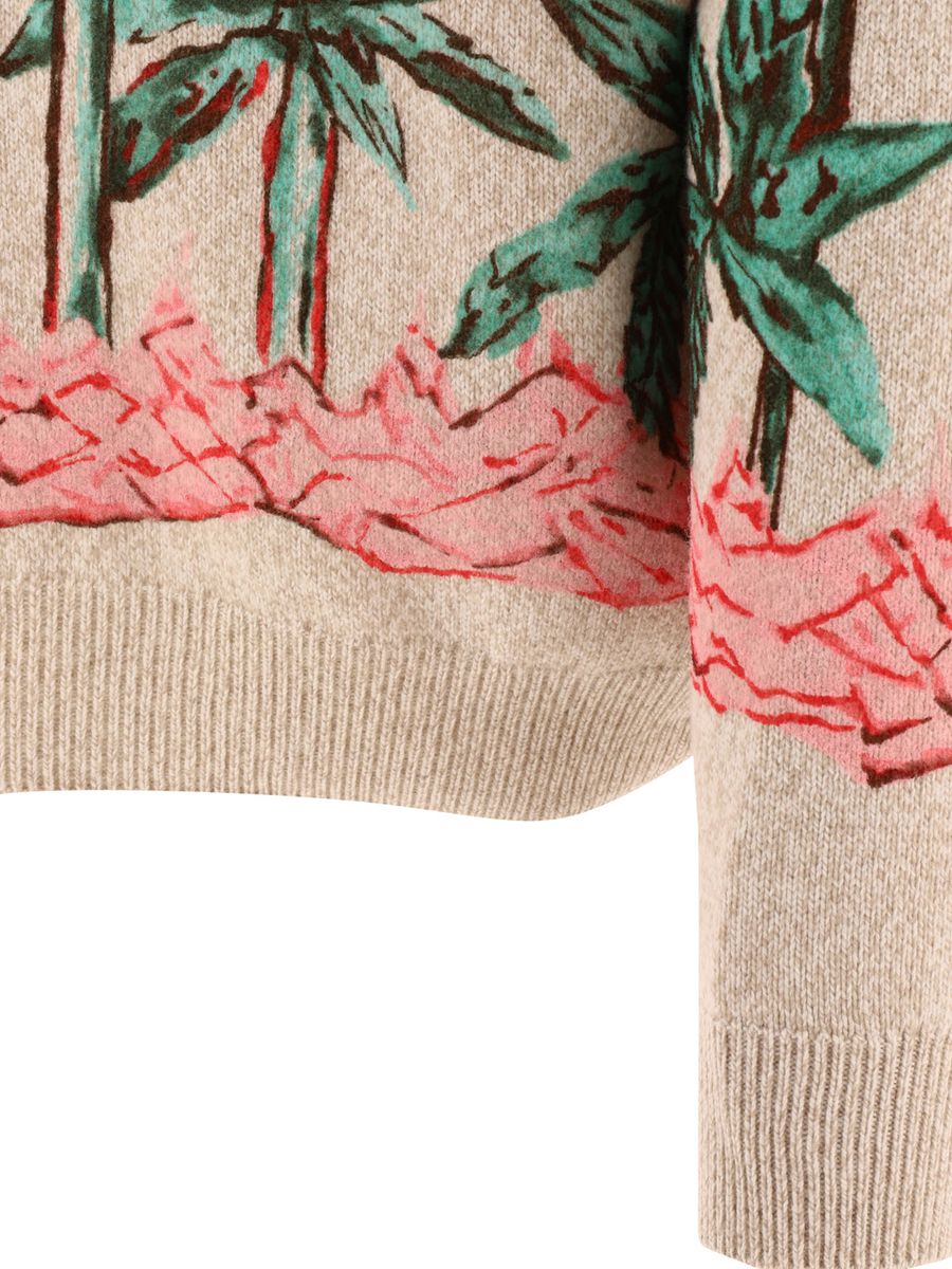 Shop Palm Angels Knitwear In Butter/green