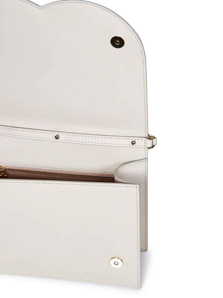 Dolce & Gabbana Dg Logo Leather Crossbody Bag In Beige