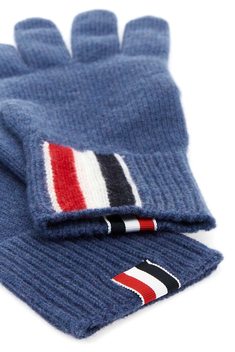 Shop Thom Browne Gloves In Blue