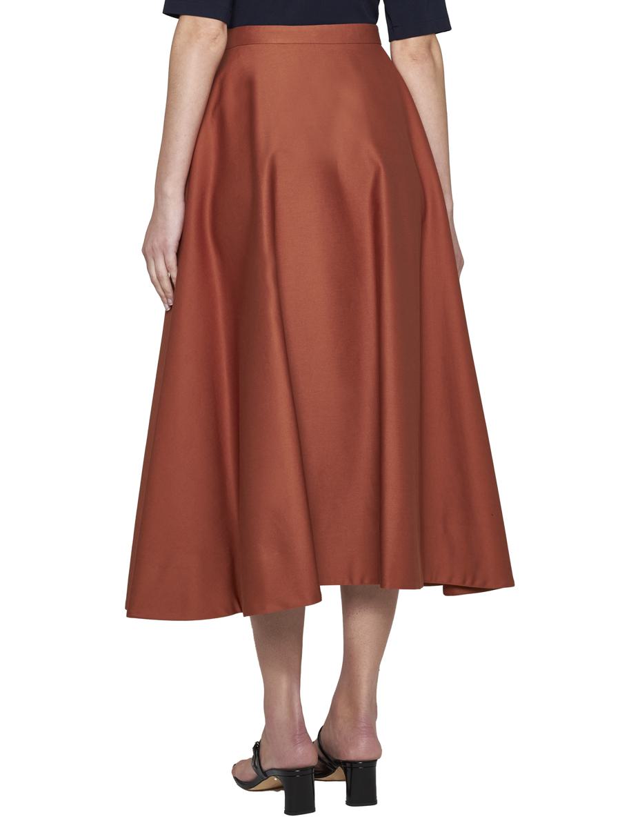 Shop Blanca Vita Skirts In Leather Brown