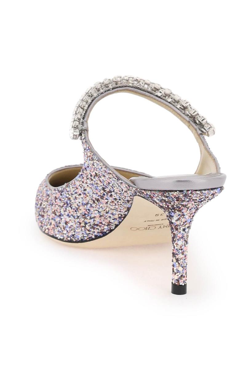 Shop Jimmy Choo Bing 65 Glitter Mules In Multicolor