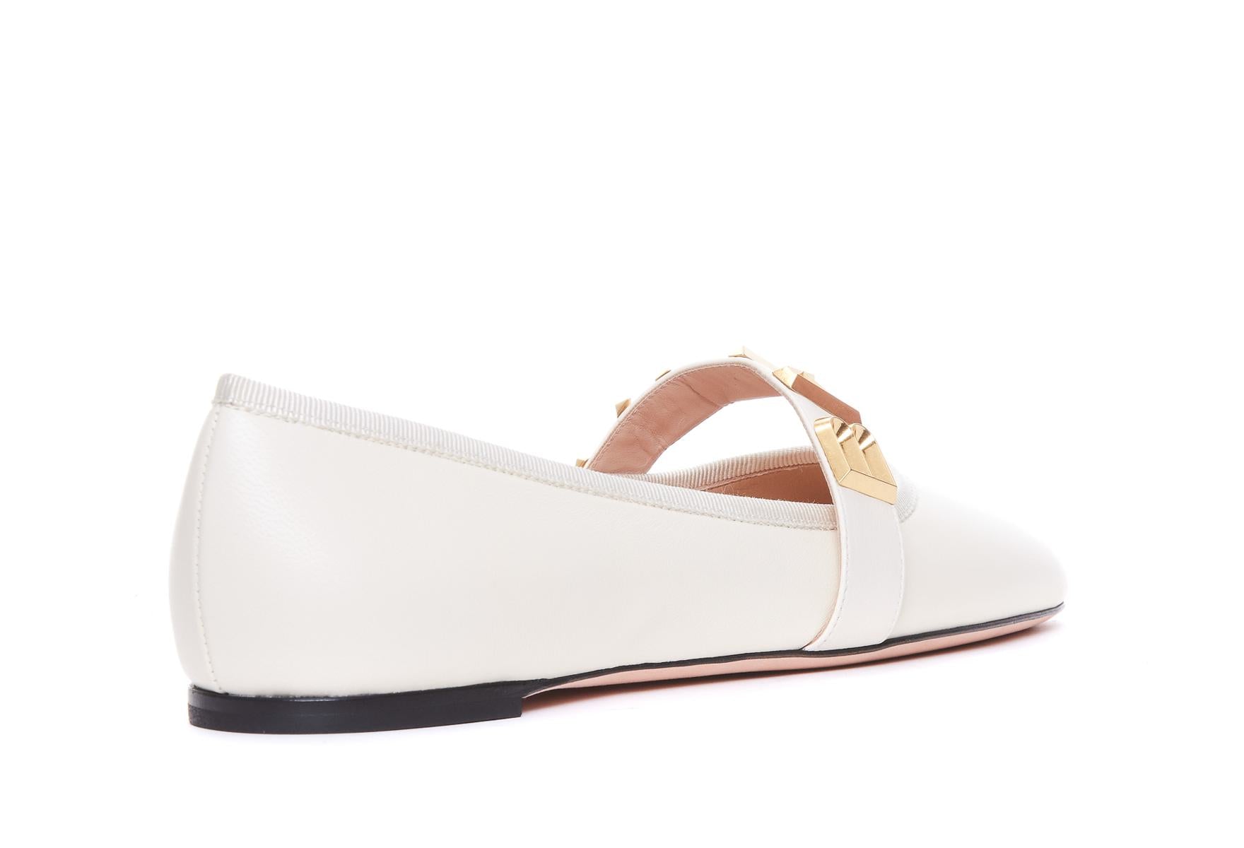 Shop Bally Flat Shoes In White