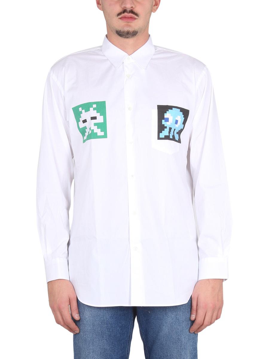 Shop Comme Des Garçons Regular Fit Shirt In White