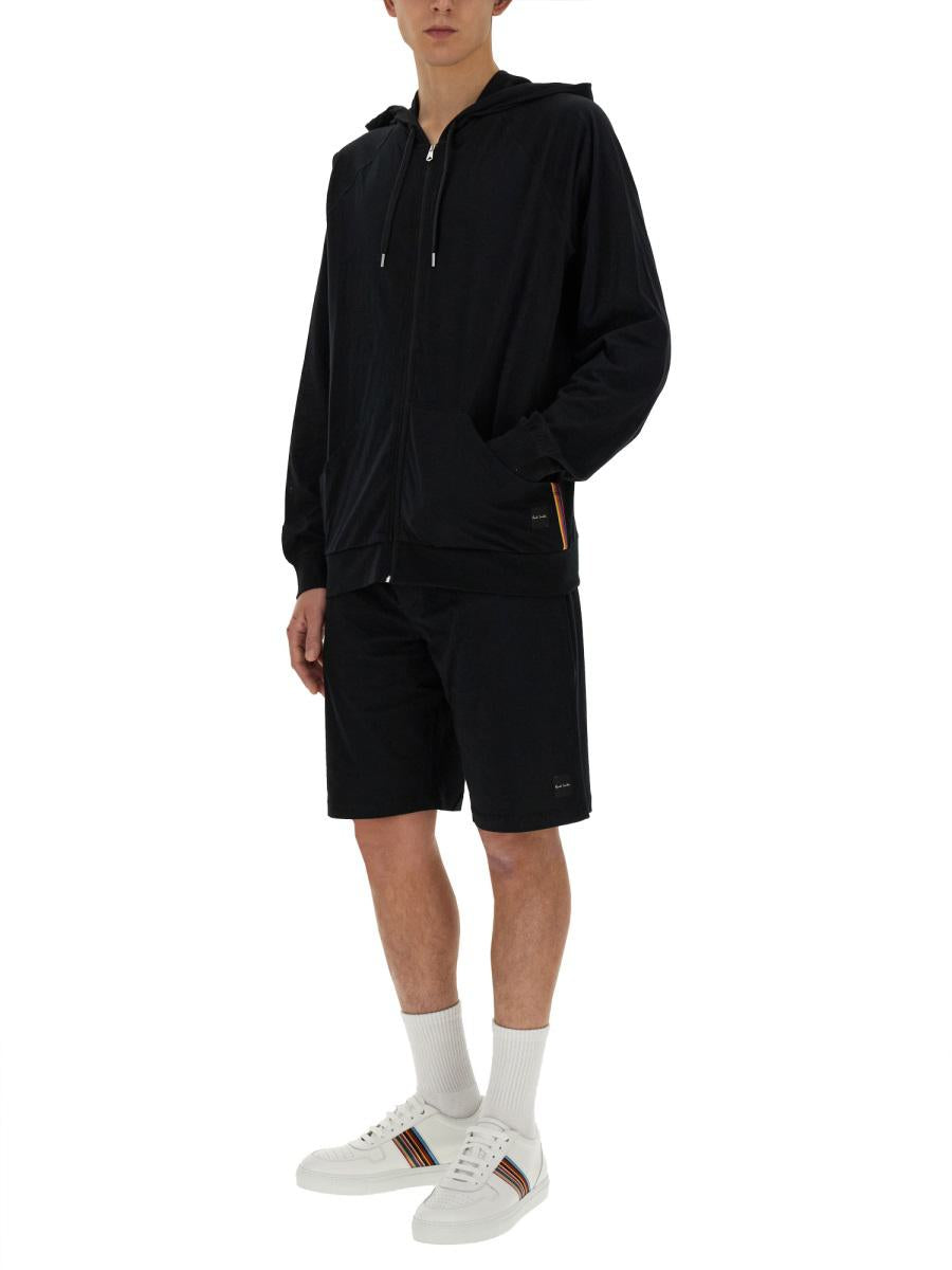 Shop Paul Smith Zip Sweatshirt. In Black