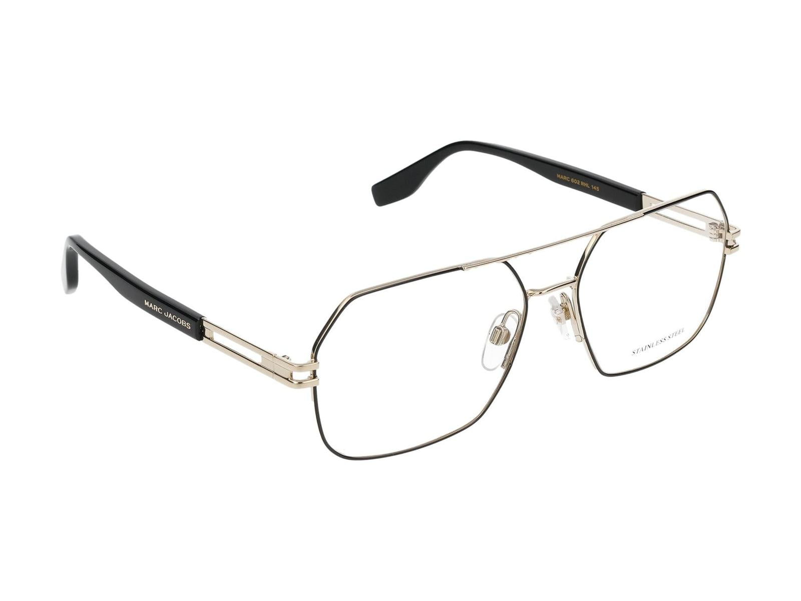 Shop Marc Jacobs Eyeglasses In Gold Black