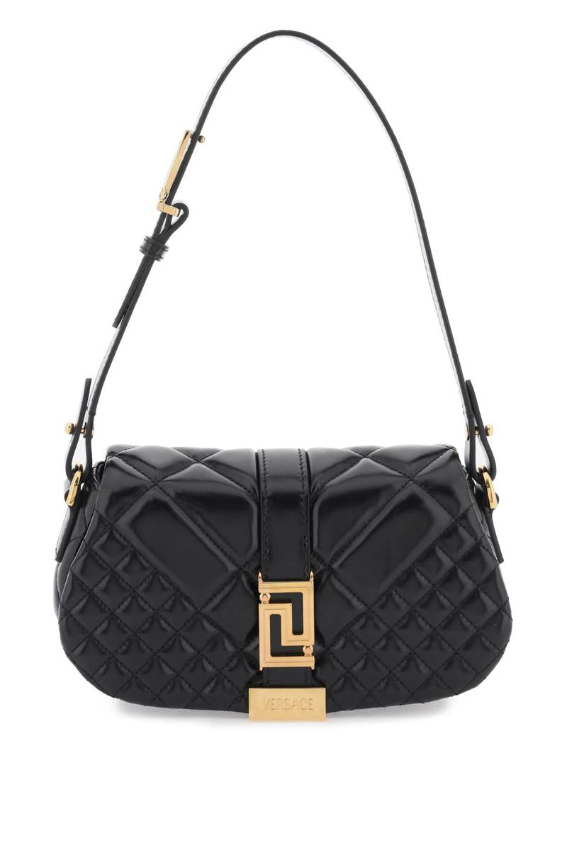 Shop Versace 'greca Goddess' Mini Bag In Nero