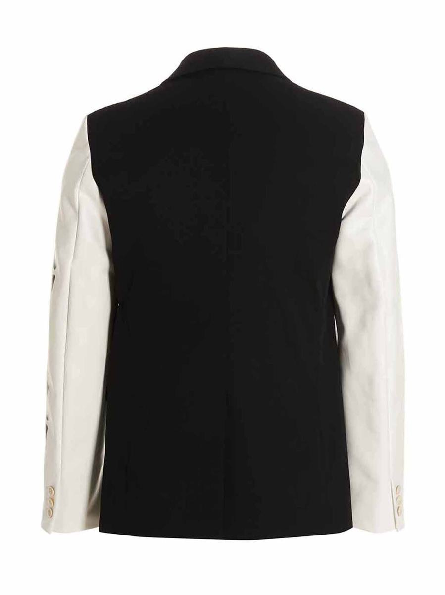 Shop Comme Des Garcons Black Comme Des Garçons Black 'true Heart Strong Mind' Blazer Jacket In White/black