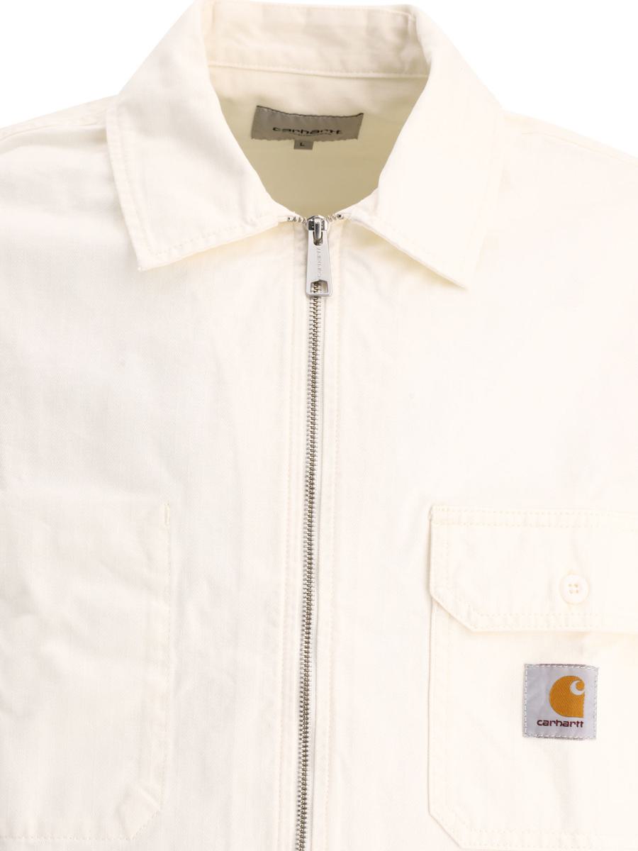 Shop Carhartt Wip "rainer" Overshirt In White
