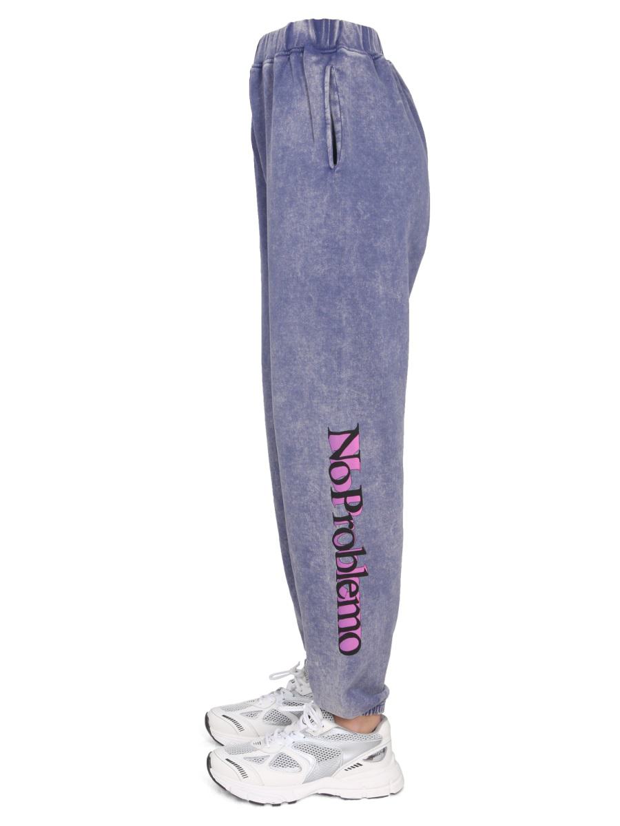 Shop Aries Jogging Pants "3d Problemo" Unisex In Blue