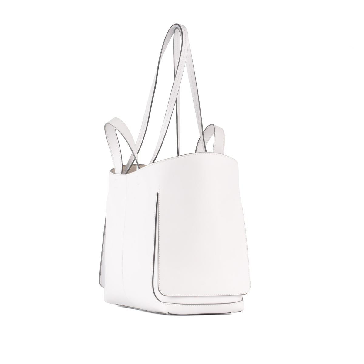 Shop Orciani Vulona Couture Leather Shopper In White