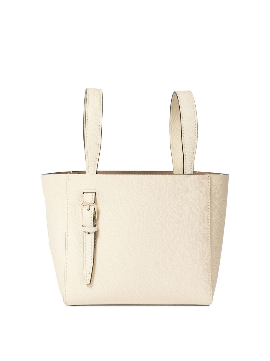 Shop Valextra "soft Micro" Bucket Bag In White