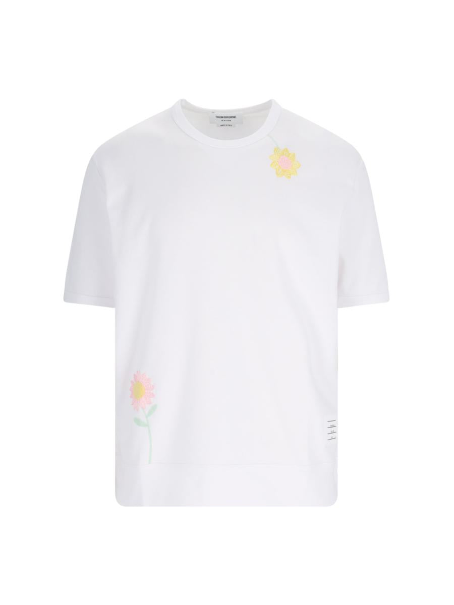 Shop Thom Browne T-shirts And Polos In White