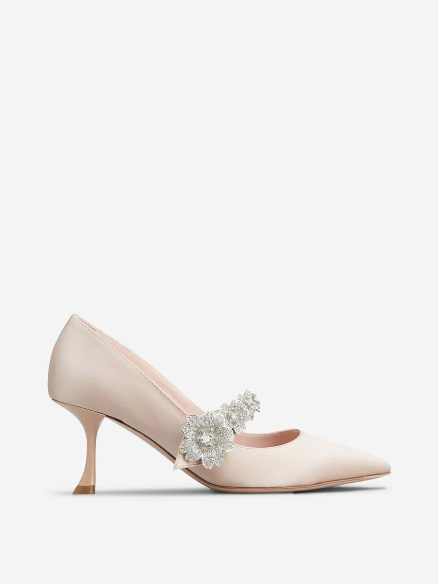 Roger Vivier Bouquet Flower Heeled Shoes In Pink