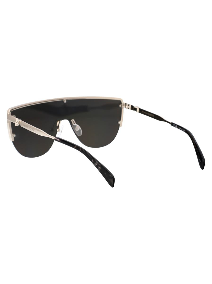 Shop Alexander Mcqueen Sunglasses In 004 Silver Silver Silver