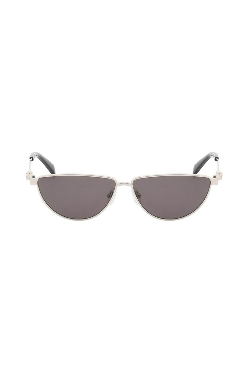 Shop Alexander Mcqueen "skull Detail Sunglasses With Sun Protection In Argento