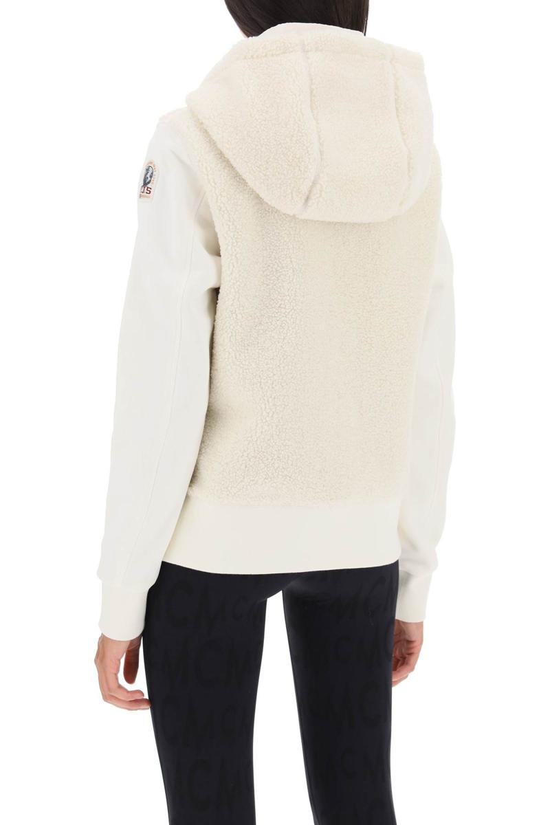 Shop Parajumpers 'moegi' Sherpa Fleece Jacket In Bianco