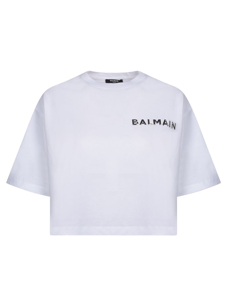 Shop Balmain T-shirts In White