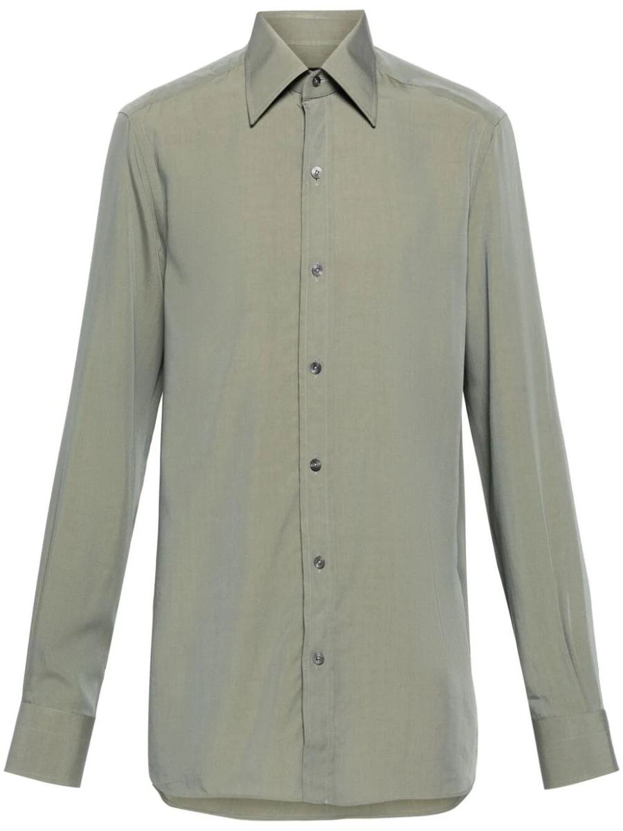 Shop Tom Ford Slim Fit Shirt Clothing In Green