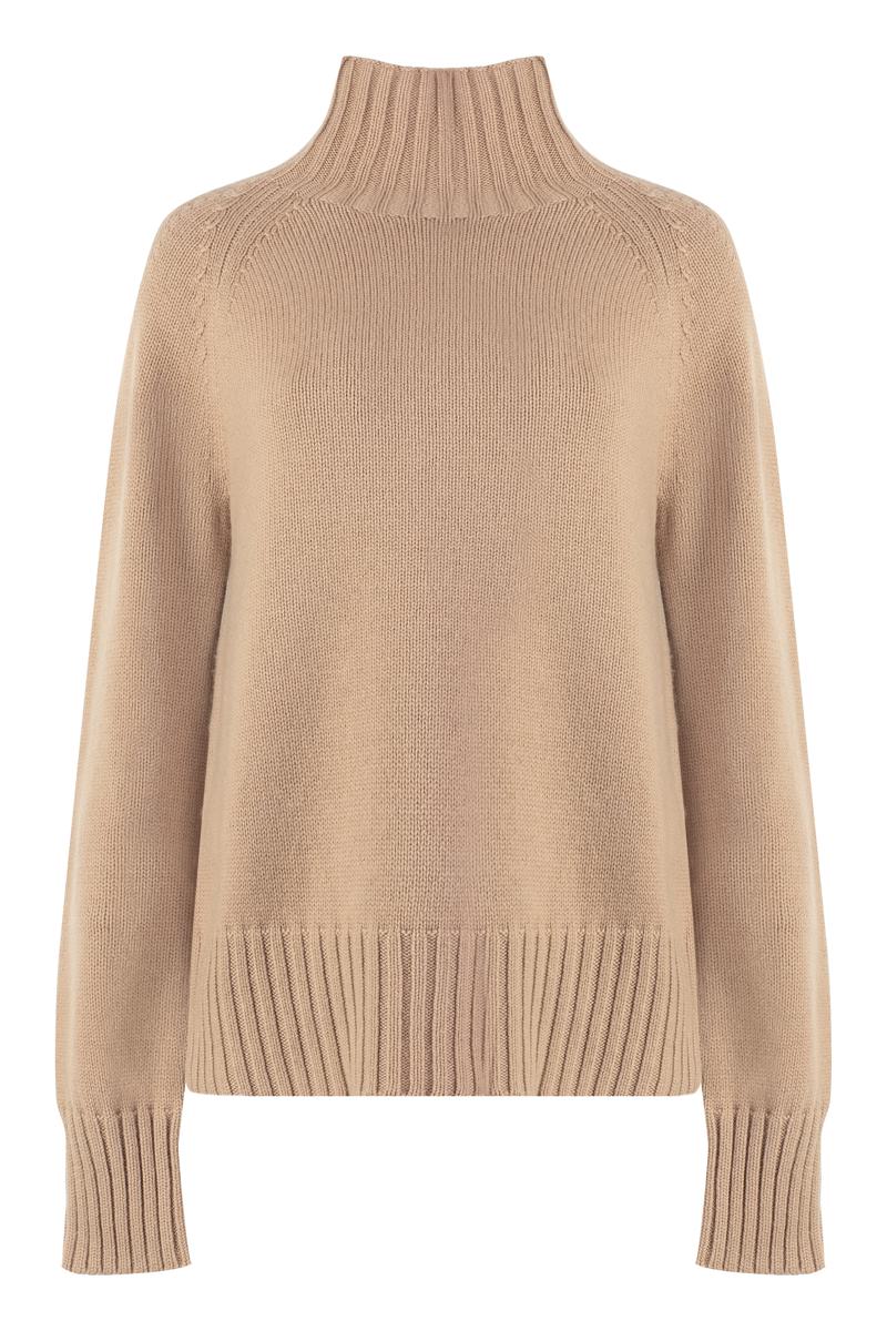 Shop 's Max Mara Mantova Wool Blend Turtleneck Sweater In Camel