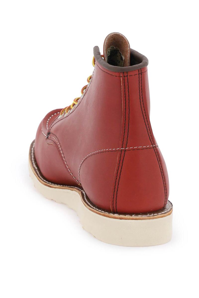 Shop Red Wing Shoes Classic Moc Ankle Boots In Rosso