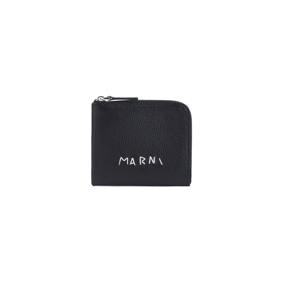 Shop Marni Small Leather Goods In Black