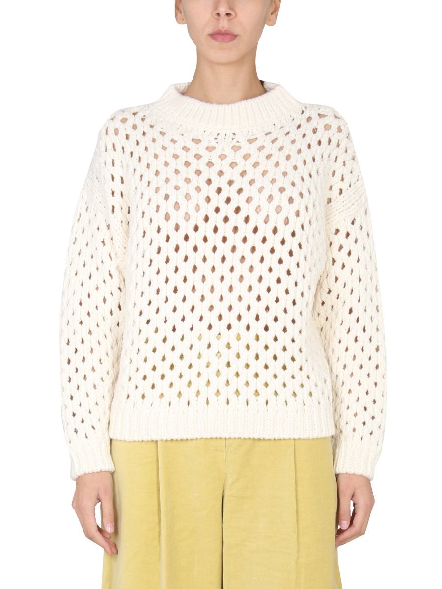 Shop Alysi Knitted Shirt In Beige