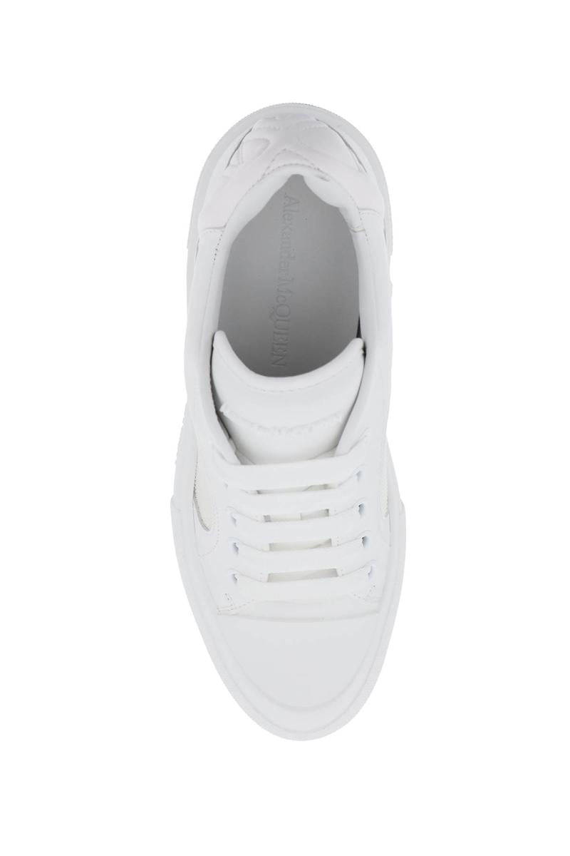 Shop Alexander Mcqueen Deck Plimsoll Sneakers In Bianco