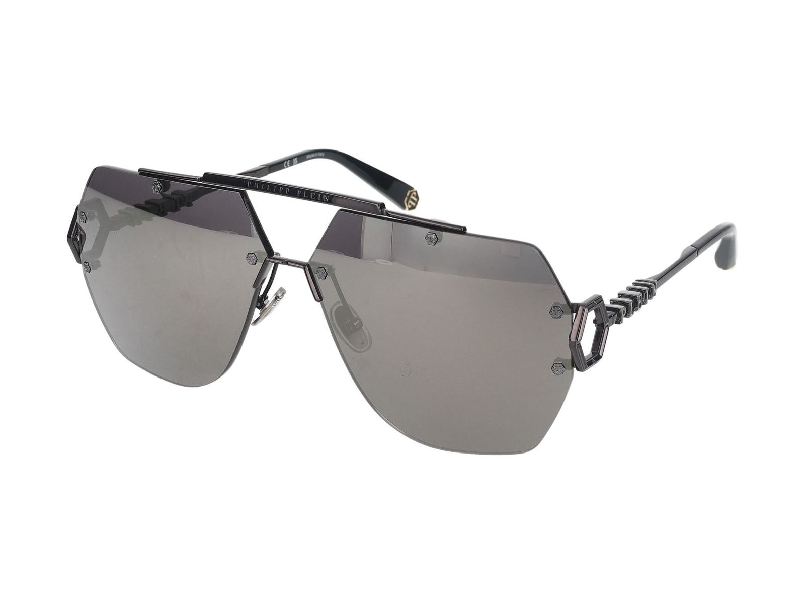 Shop Philipp Plein Sunglasses In Glossy Black Gold